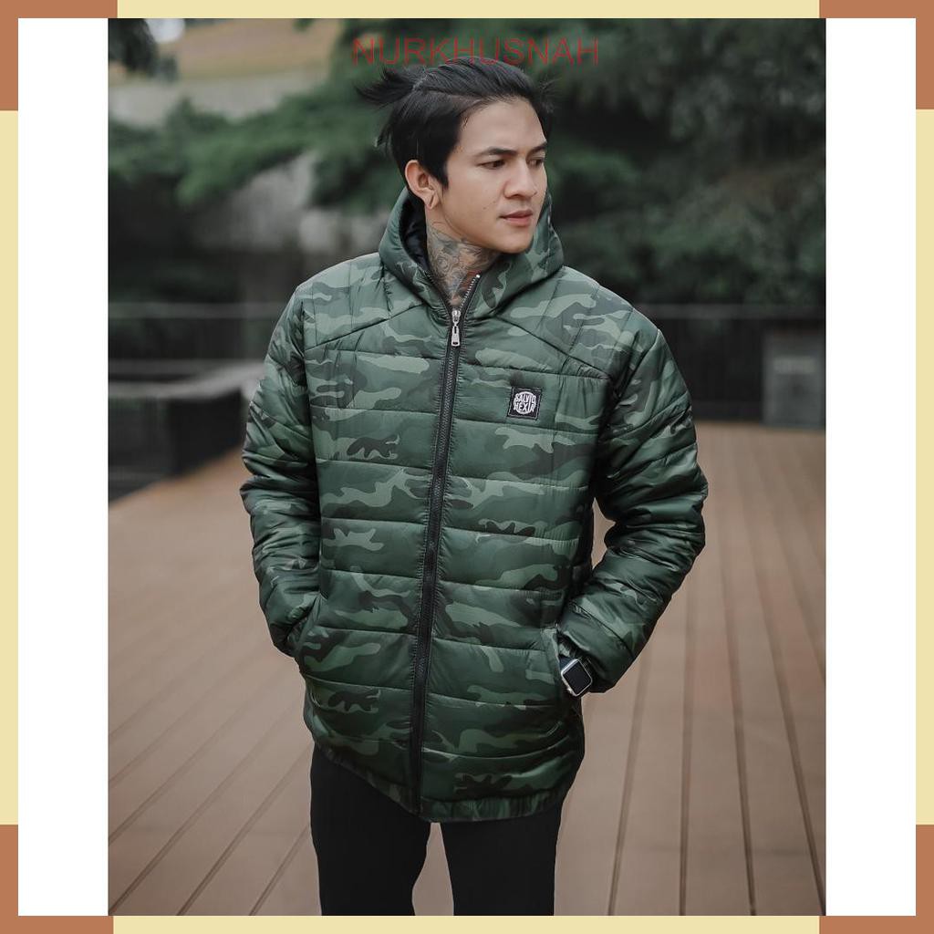 ORI JAKET PUFFER CAMO SALVIO HEXIA JAKET MUSIM DINGIN JAKET GUNUNG JAKET PUFFER WINTER