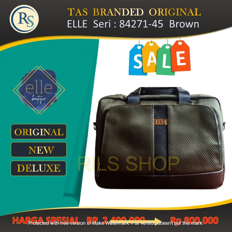 Tas Selempang Pria Kerja Laptop Jinjing Elle branded Original Asli Keren Trendy Sale Diskon Murah