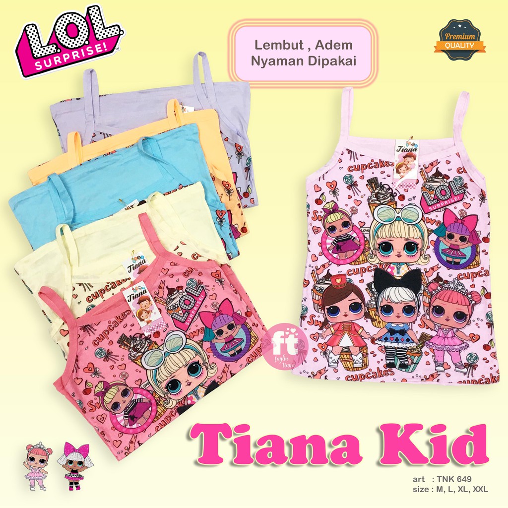 TIANA KIDS | Tanktop Anak / Atasan Anak / Singlet Anak  / art TNK 649