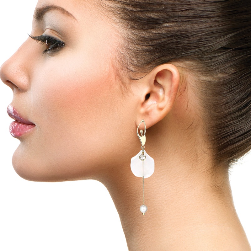 Anting Tusuk Gantung Bahan Sterling Silver 925 Desain Balerina Gaya Perancis / Retro / Elegan Untuk Wanita