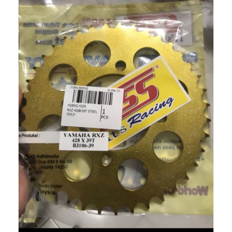 Gear Belakang SSS 428 GOLD (35T~45T) MOTOR VEGA R VEGA R NEW ~RX KING JUPITER Z JUPITER MX F1ZR FORC