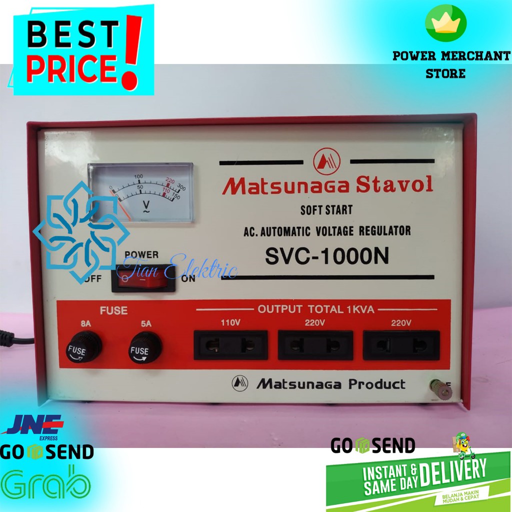 MATSUNAGA Stabilizer 1000 Watt / Stavol SVC-1000N
