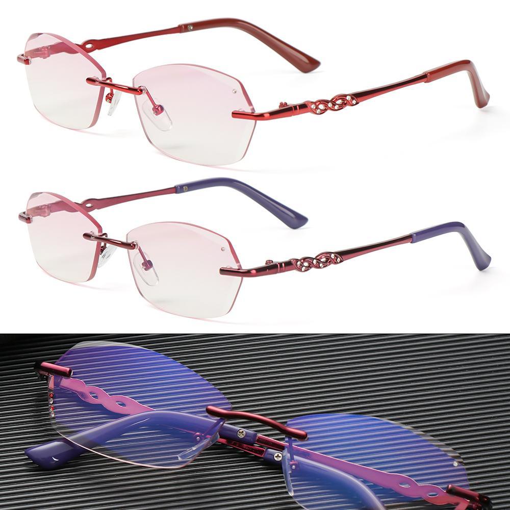 Lily Kacamata Baca Anti blue Light Anti-Letih Anti-UV Anti-blue Rays Metal Frame Eyeglasses