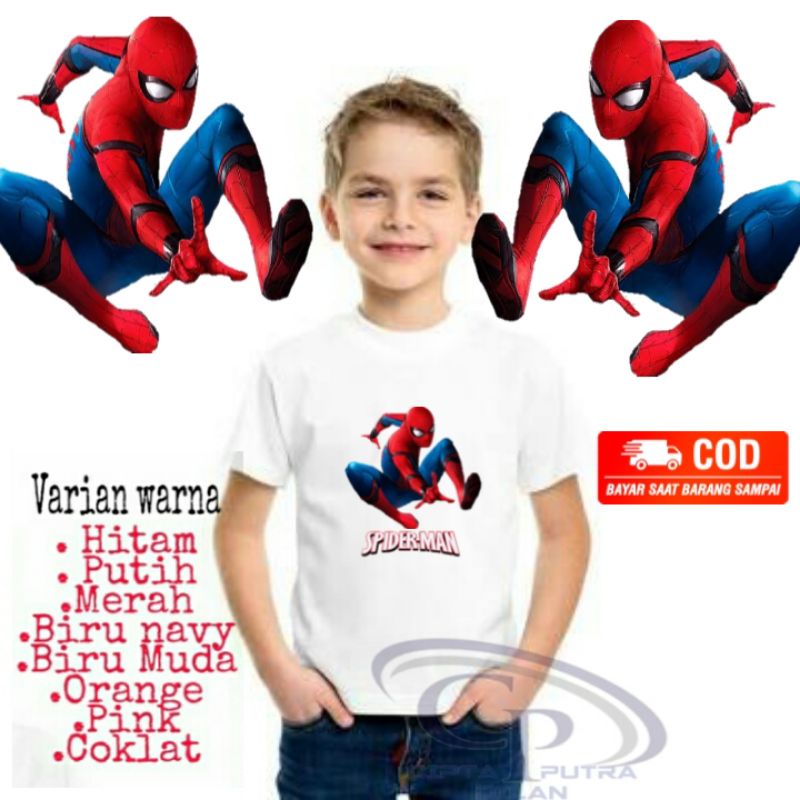 kaos Anak Baju Anak/Spiderman/Kaos Anak laki laki Anak Perempuan Baju Anak Laki laki Anak Perempuan
