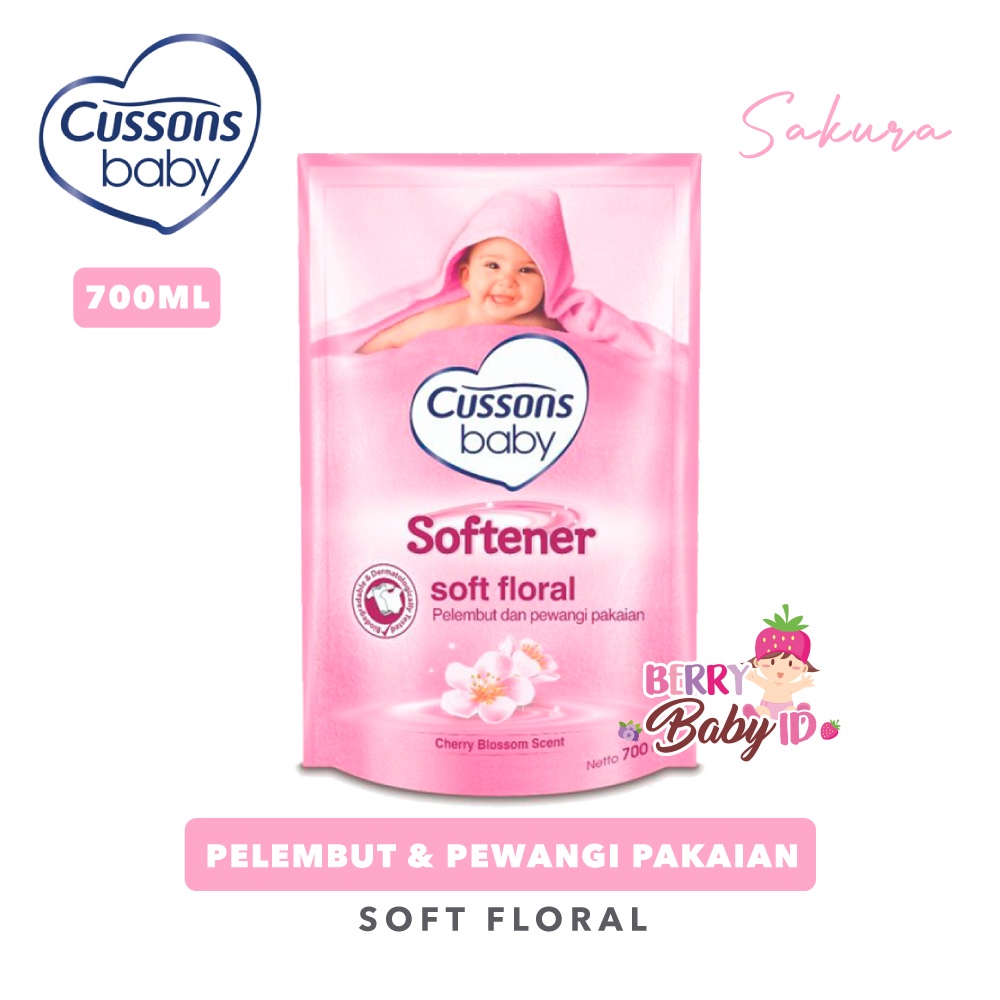 Cussons Baby Pelembut dan Pewangi Pakaian Bayi Softener Refill 700 ml Berry Mart