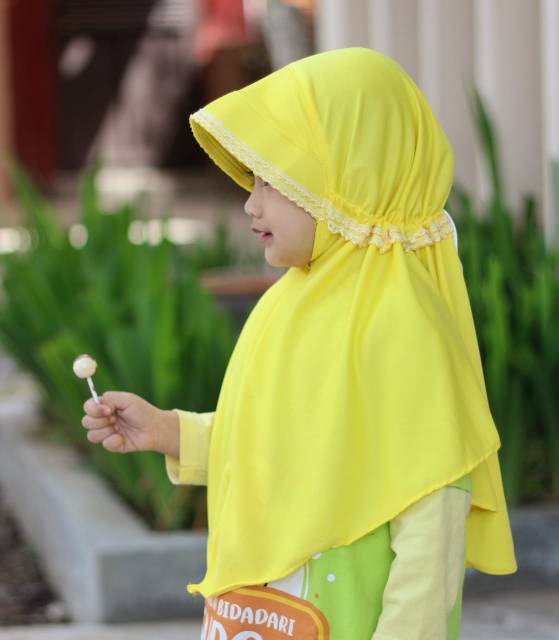 ALFATIH STORE / Jilbab Anak TK RAYYA RAINBOW Ped TALI Belakang / Jilbab Anak Murah ianah