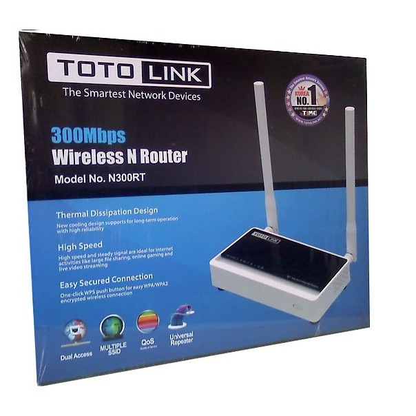 TOTOLINK / TOTO Link N300RT - 300Mbps Wireless N Router - 2 Antena