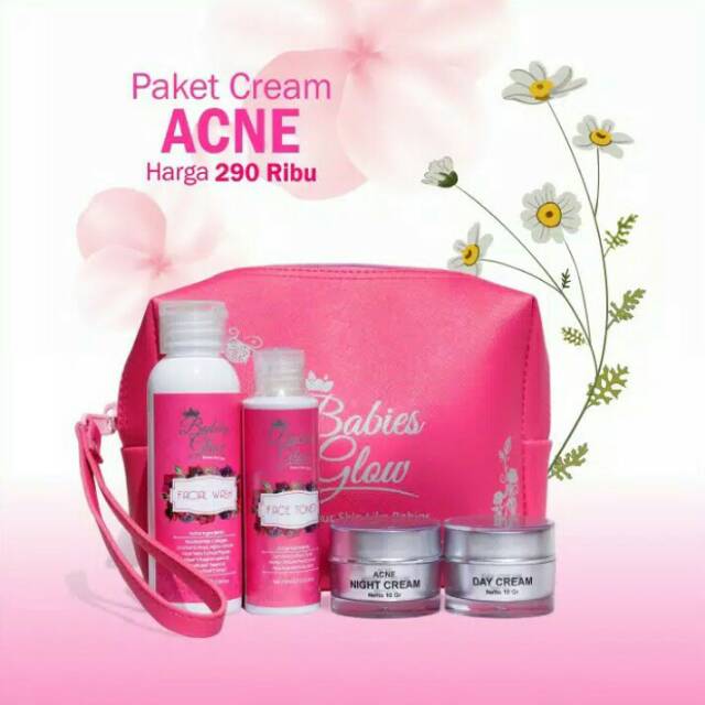 CREAM WAJAH JERAWAT - PAKET ACNE BABIESGLOW GROSIR ORIGINAL BPOM