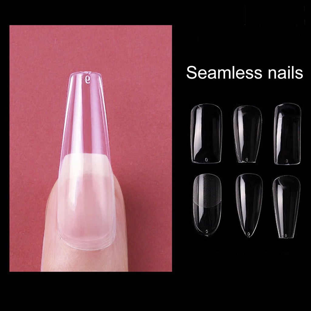 Providence 100Pcs/Box False Nails Seamless Reusable Transparent Fake Fashion Nail Covers for Female