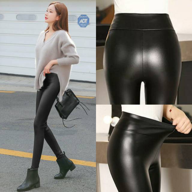 Legging Kulit Musim Dingin Thermal 02