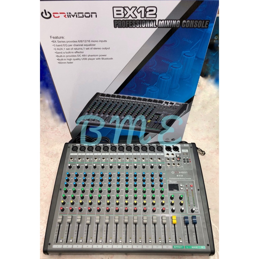 MIXER 12 Ch MURNI CRIMSON BX12 BX 12 MIXER 12 CH BLUETOOTH MP3 USB