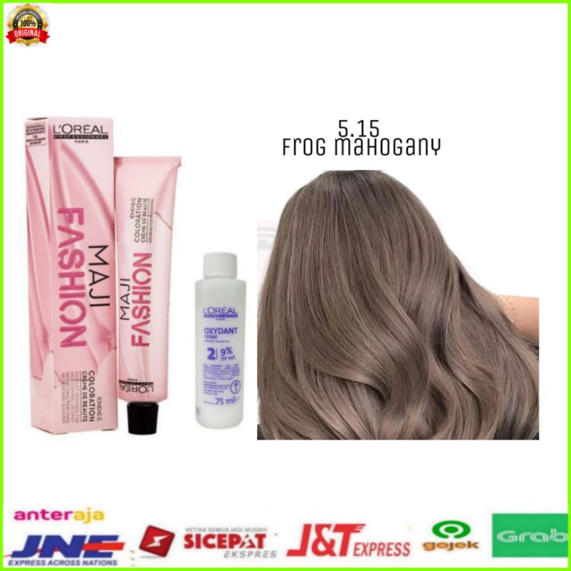 L'oreal majirel majifashion 5.15 light Ash Mahogany brown plus oxidant cream