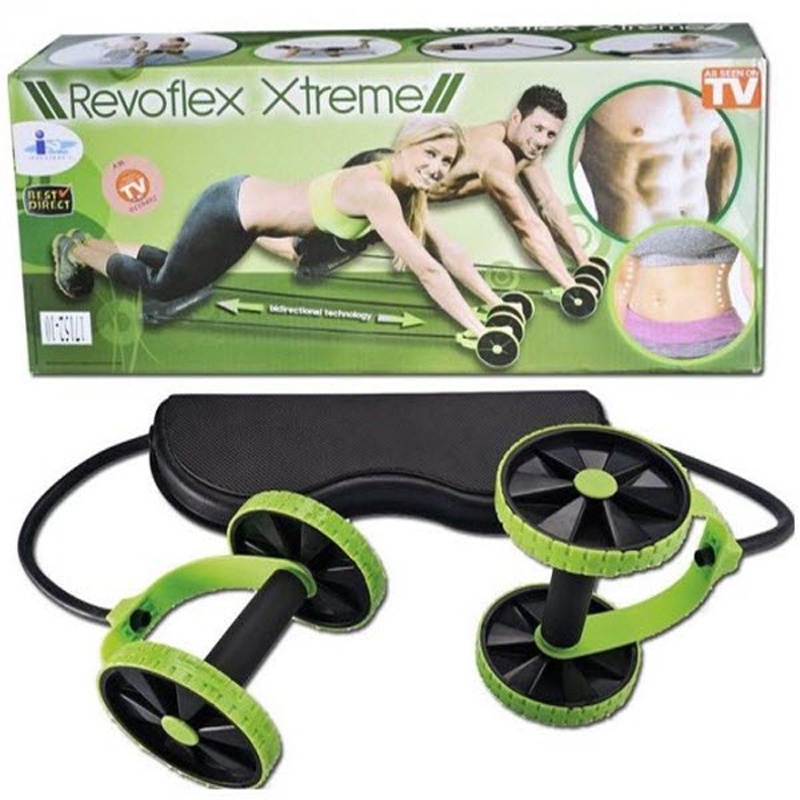 Peralatan Alat Olahraga Fitness Fitnes Gym Revoflex Refoflex Roller Extreme Praktis Bakar Lemak