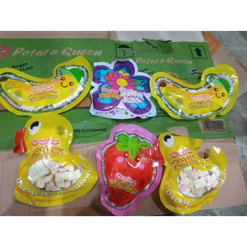 

CHOMP CHOMP Mallow Duckie 60 Gr - HALAL Marshmallow Bentuk Bebek Pisang Strawberry dan bunga