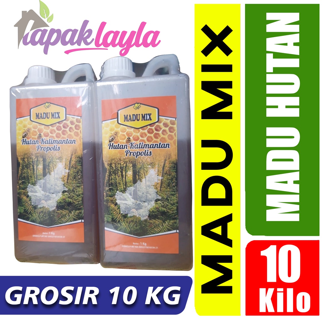 Madu Hutan kalimantan &quot;MADU MIX&quot; Plus PROPOLIS 1 kg rev