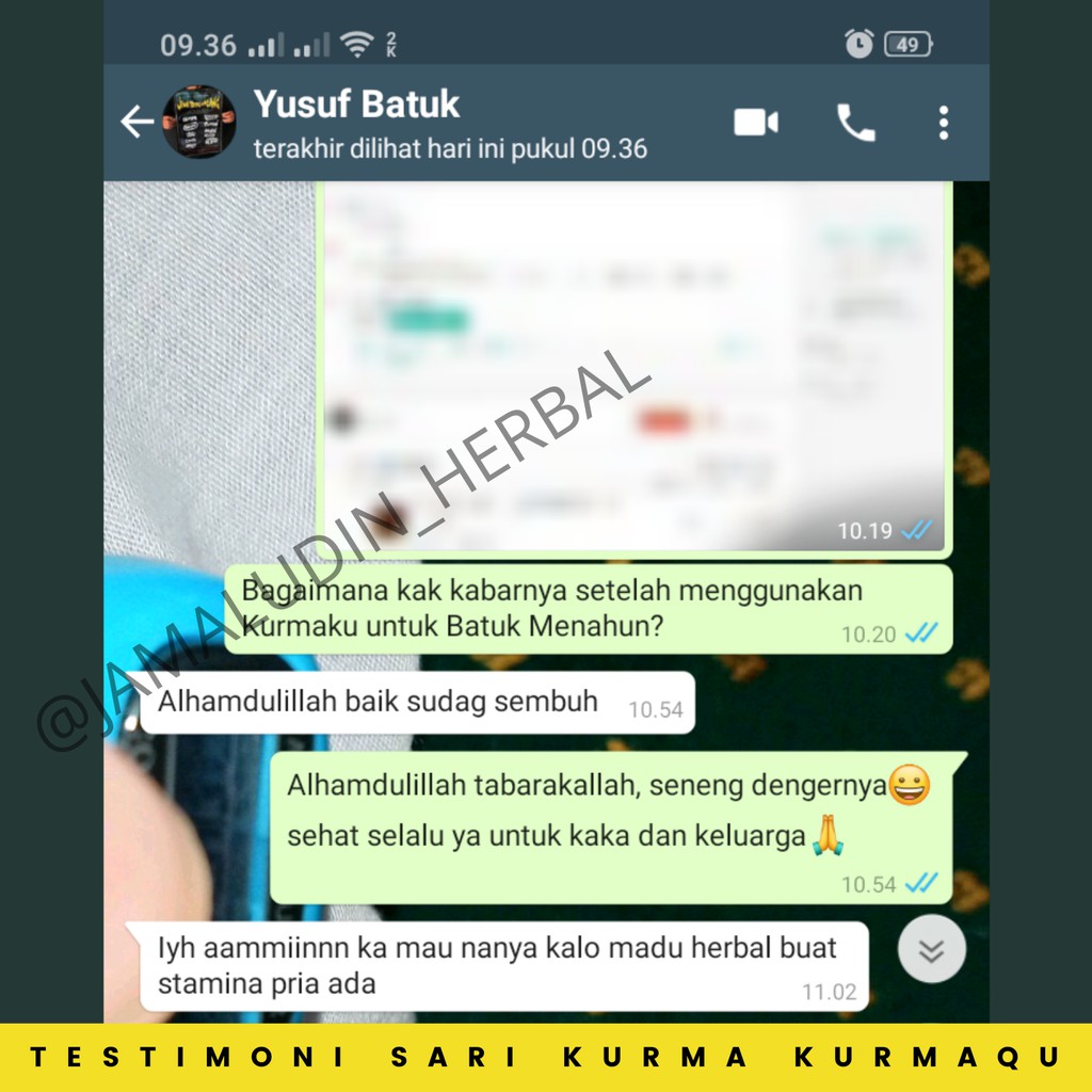Obat Herbal Batuk Menahun - Batuk Berdarah - Bronkitis - Batuk Rejan - Nyeri Paru Kurmaqu Asli-1