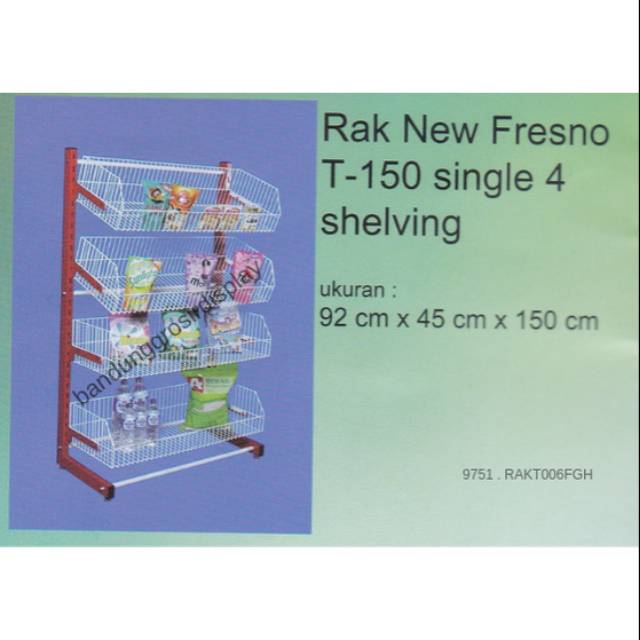 Rak Chiky 4 Susun Rak Chiki Rak Serbaguna Keranjang Supermarket Display Toko - BH