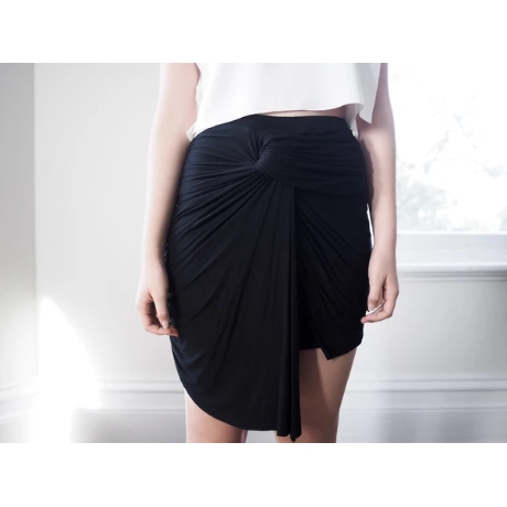 Hello Parry Avery Knot Detail Jersey Skirt