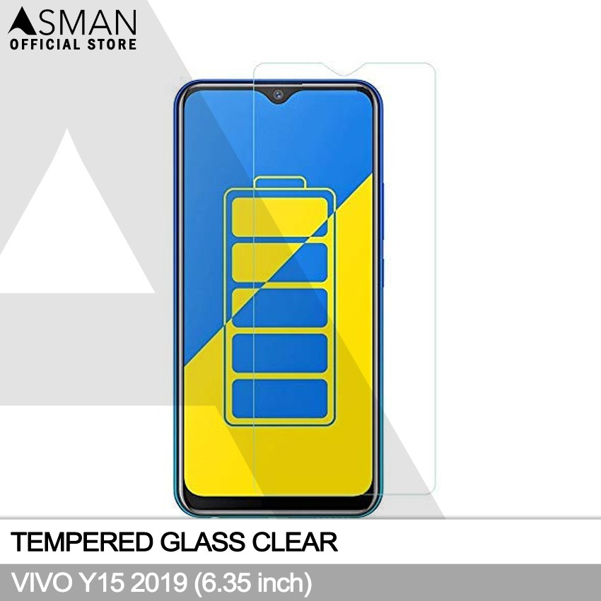 Tempered Glass VIVO Y15 (6.35&quot;) | Anti Gores Pelindung Layar Kaca - Bening