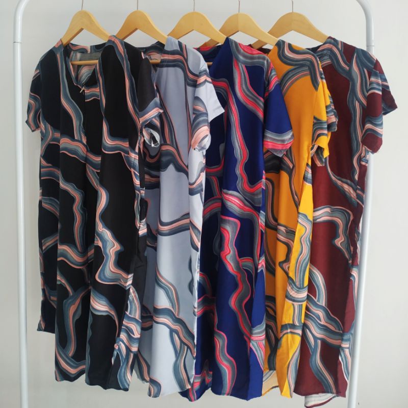 [OTULILI] DASTER RAYON BALI PENDEK XL LD 110 MOTIF ALA VANESSA ANGEL DAN FUJI | HOMEDRESS KEKINIAN