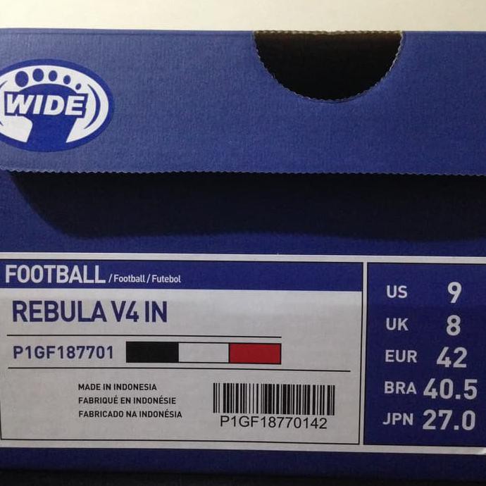 Ready Stock Sepatu Futsal Mizuno Rebula V4 In Black Tango Red P1Gf187701 Original .,.,.,.