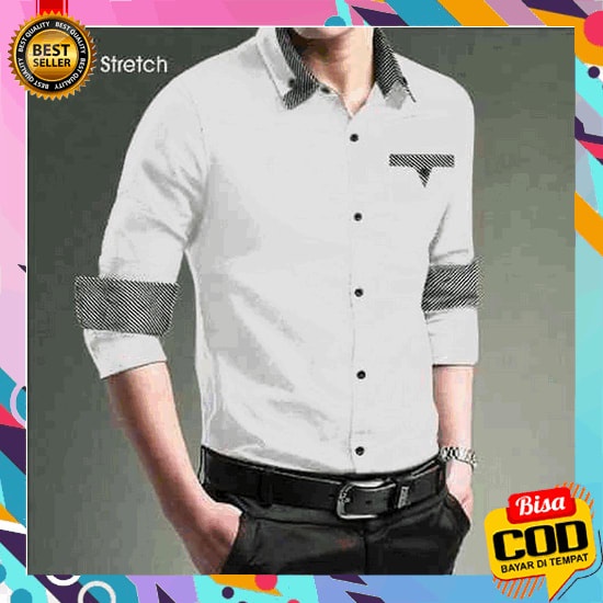Kemeja Pria Kotak Kotak Lengan Panjang Salice Paolo Reguler Casual Imp [Pochinki Varian Warna Ot] Ke