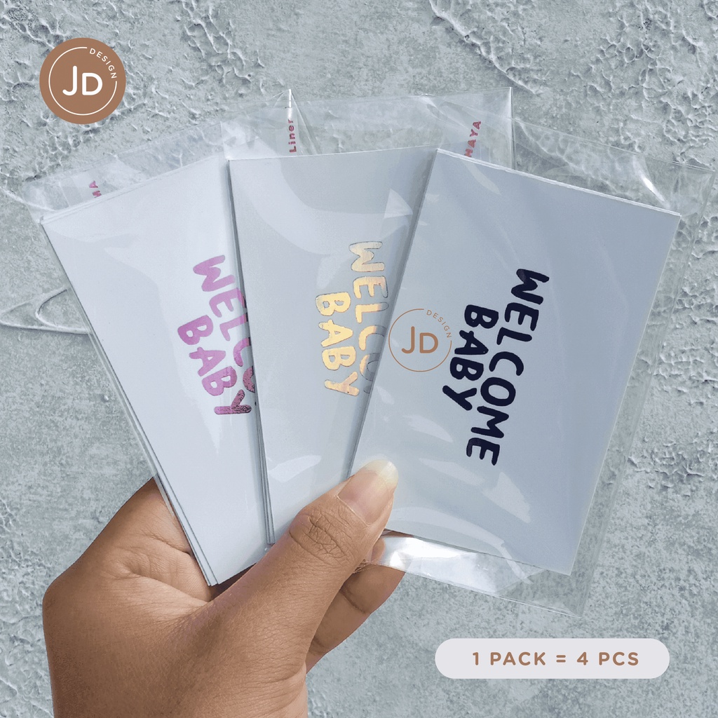 Baby Born Card Foil - Hello Card Foil - Greetings Card/Aesthetic Card/Kartu Ucapan/Thankyou Card/Kar