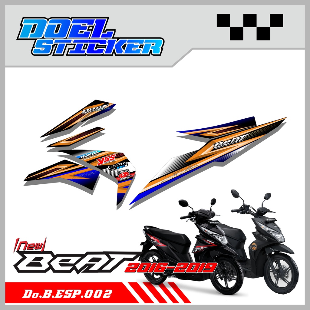 Striping Beat Street / Beat Fi Esp / Beat Fi New 2016 2017 2018 2019 -Sticker variasi motor beat DESAIN LIMITED EDITION 002