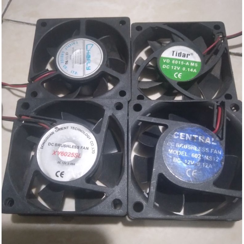 Fan Dc 12V 6X6Cm Campur tebal tipis amper Campur