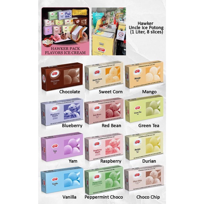 

Makanan Beku | Hawker Magnolia Mingo Ice Cream Potong Es Krim Singapore Free Wafer