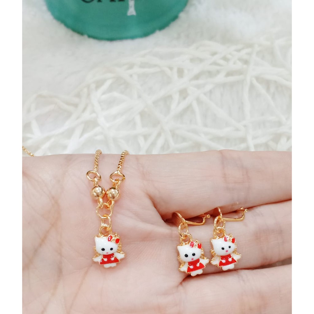 Set perhiasan anak HALOKITY / kalung dan anting HALOKITY