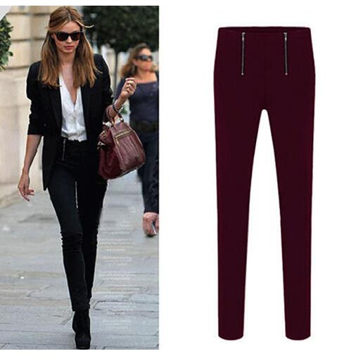 Pants Korean Fashion Dark Red 54K1226