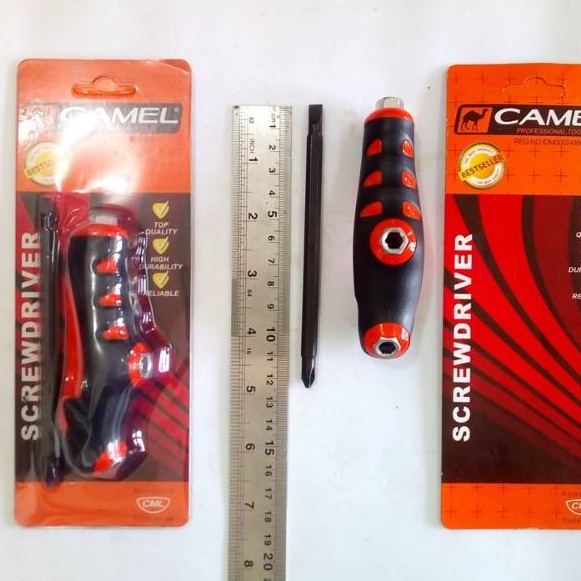 Obeng Bolak Balik 3 lubang CML/ Screw driver / Obeng multiguna/OBENG BB 3 FUNGSI/ OBENG FLEKSIBEL/OBENG SERBAGUNA