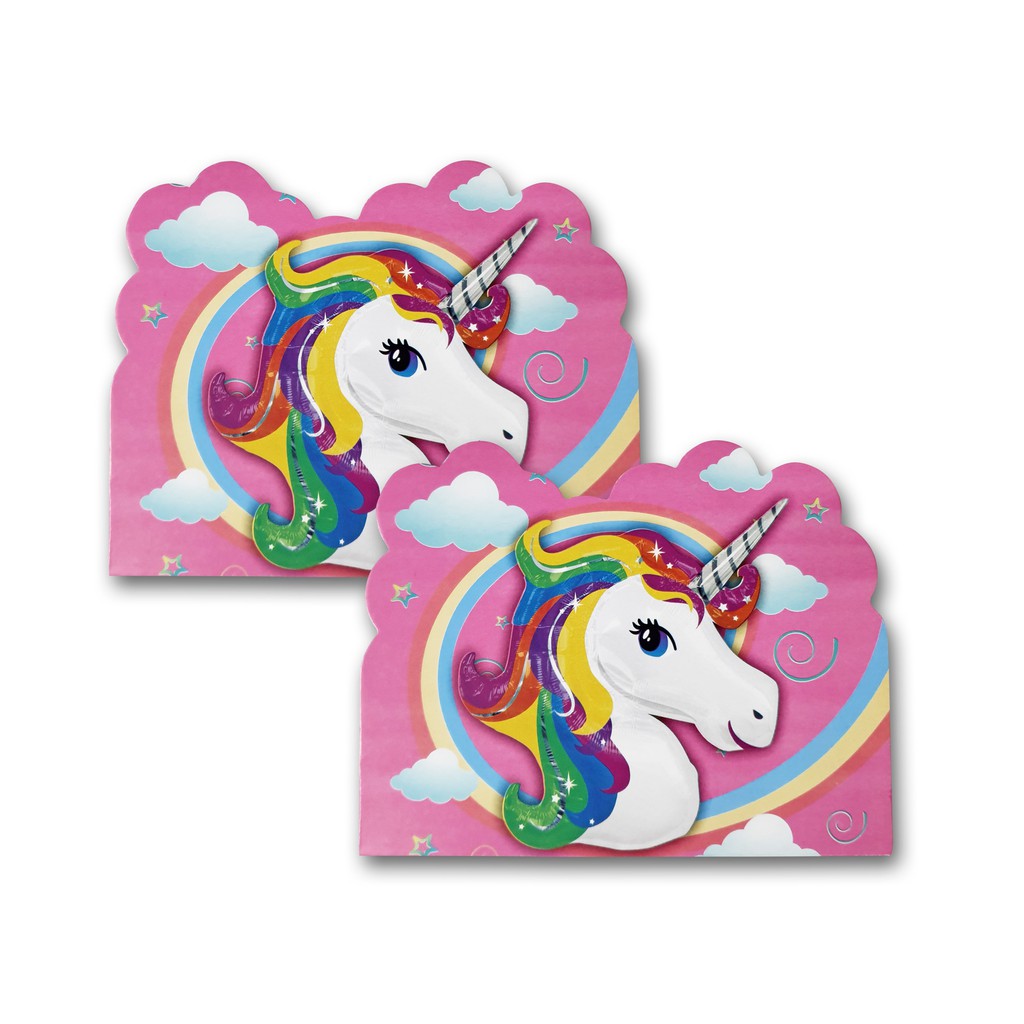 Kartu undangan ulang tahun Unicorn
