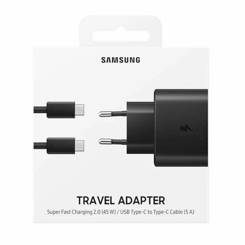 CHARGER SAMSUNG 45W USB C TO C SUPER FAST CHARGE SAMSUNG SA71/ S7+/A51/ Note 10/ S10/S10+/S20/S20+-1