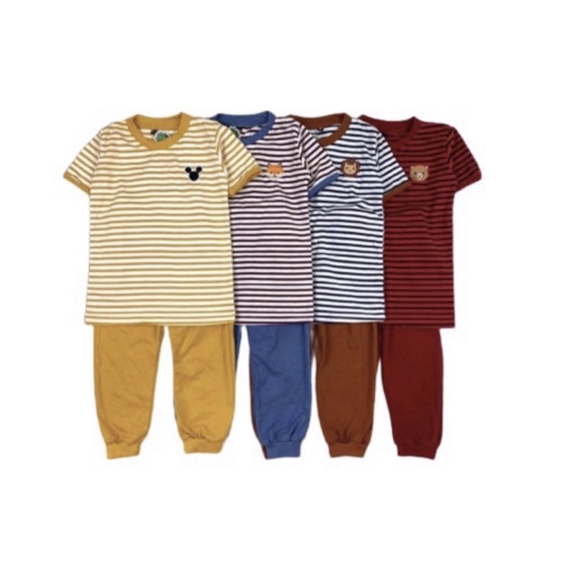 kaos anak baju dan celana anak kiano salur anak 1-5 tahun grosir