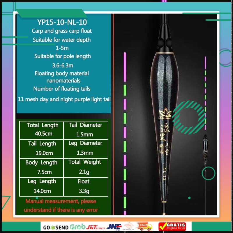 (BISA COD) FTIHSHPRQNQ Pelampung Umpan Pancing Fishing Floats Lure LED Light - NL-10