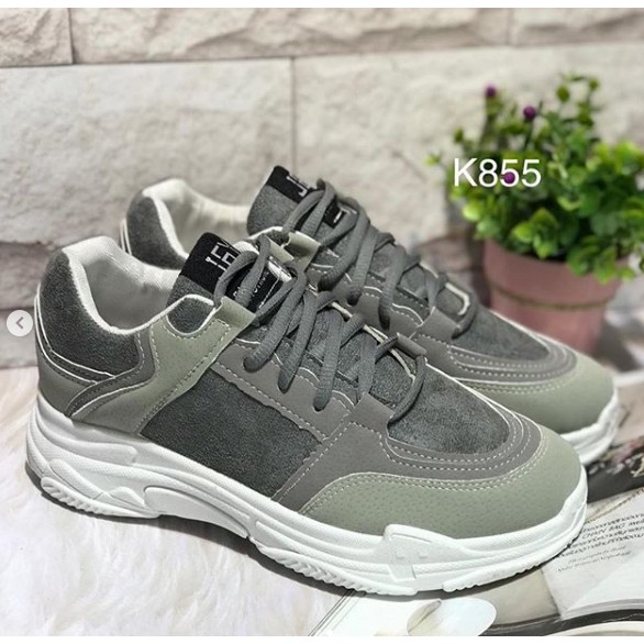 Sepatu wanita import sneakers tali K855