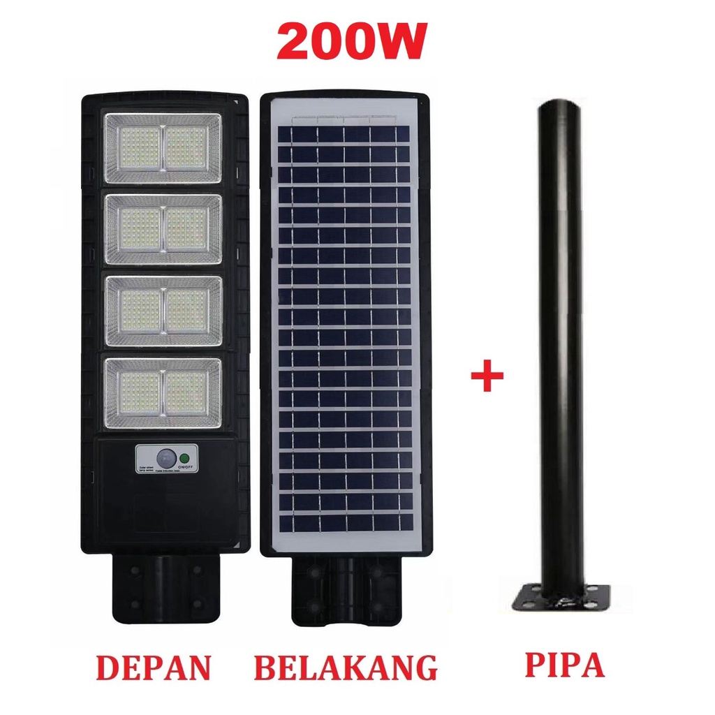 [WS] Lampu Jalan Tenaga Surya Motion Sensor 200W