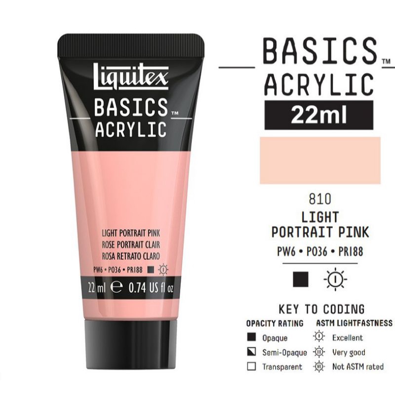 

LIQUITEX BASICS ACRYLIC 22 ML LIGHT PORTRAIT PINK