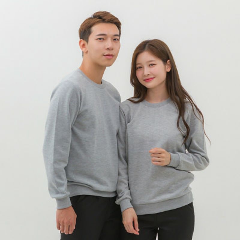 New Basic Sweatshirt CrewNeck Polos Original Pria Wanita GMS 240 Bisa COD