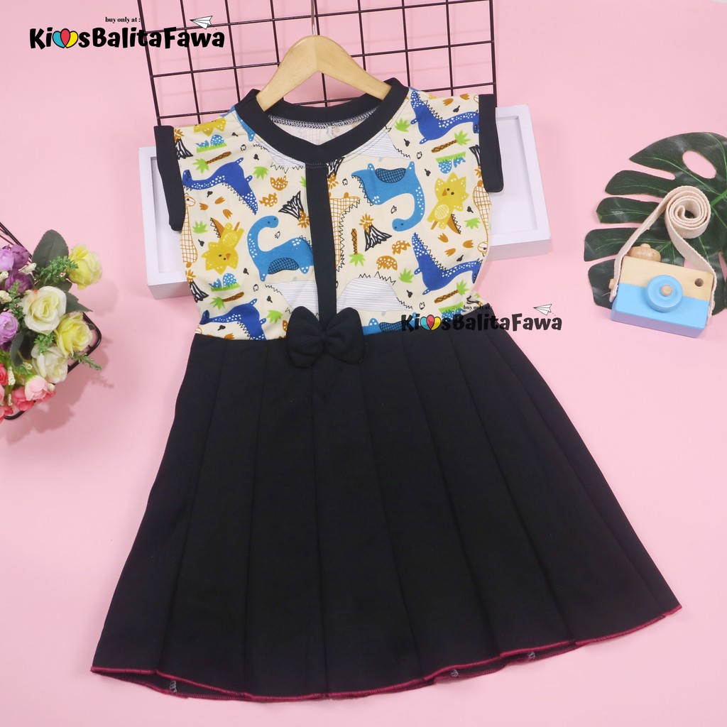 Dress Lala uk 5-6 Tahun / Dress Anak Perempuan Cewek Baju Dres Batik Murah Casual Pesta Yukensi Adem