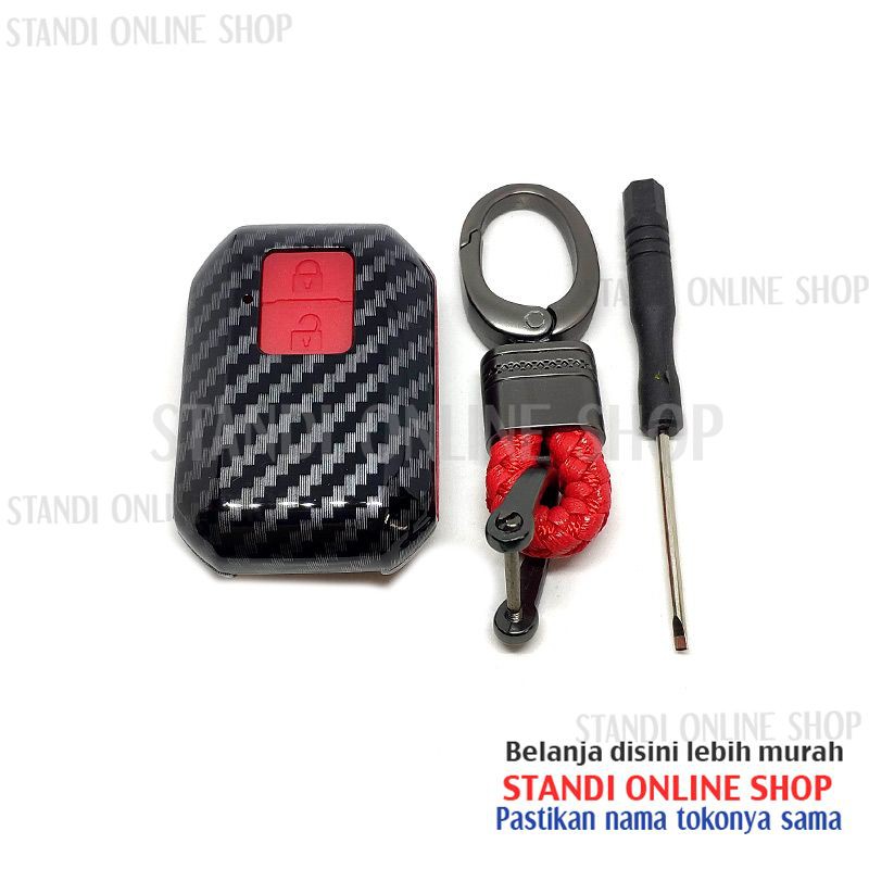 Cover Smartkey Sarung Kunci Motif Carbon Suzuki All New Ertiga XL7