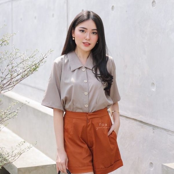 Foxquinn CALLA TOP - Blouse Wanita-Beige