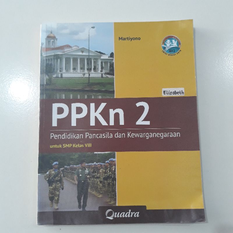 Buku PPKN kelas 8 dan kelas 9 Quadra