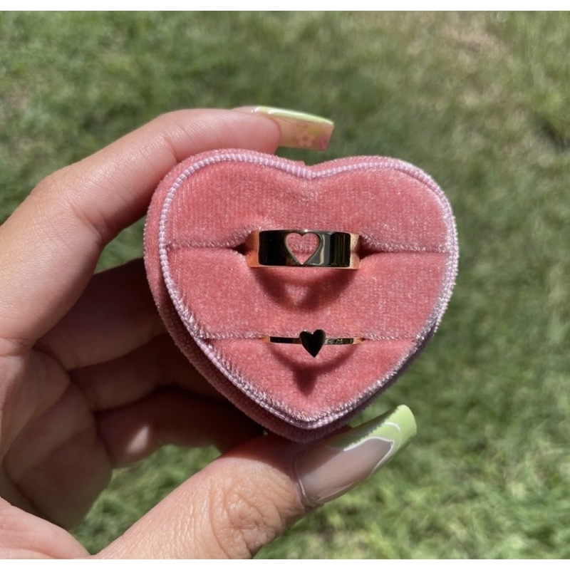 2pcs Cincin Couple love / cincin love adjustable pasangan / cincin aesthetic couple