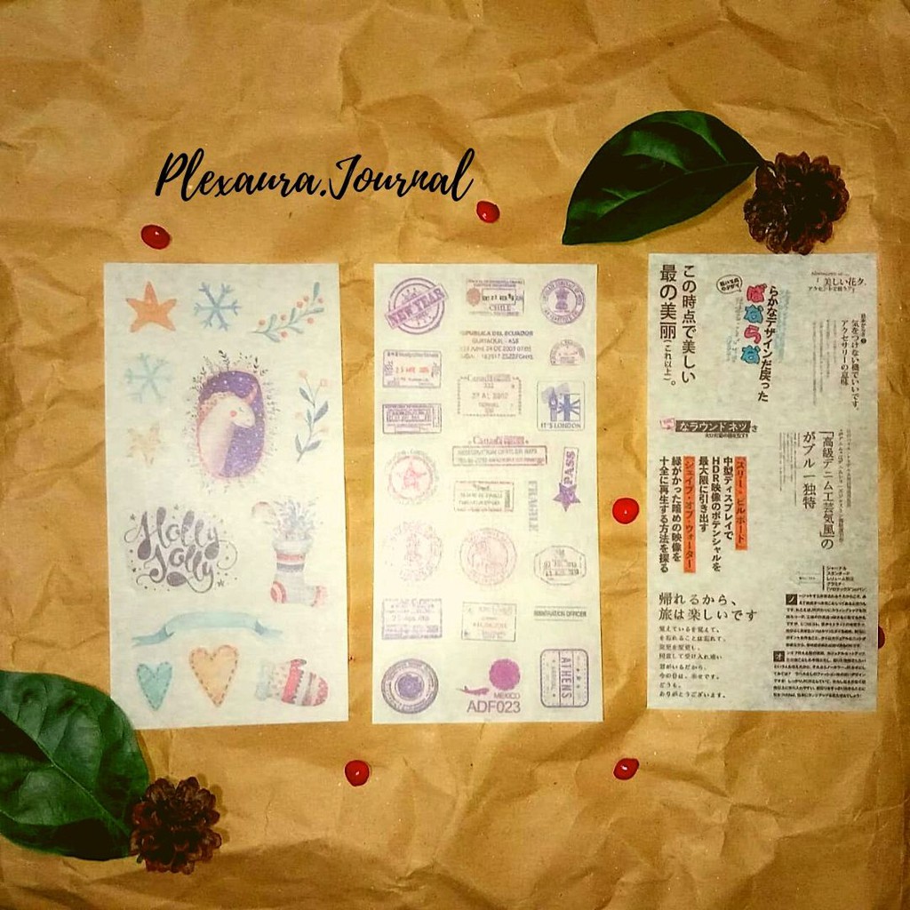 

Sticker Bujo bahan Washi Cute Murah Ecer Craft DIY Kerajinan Scrapbook