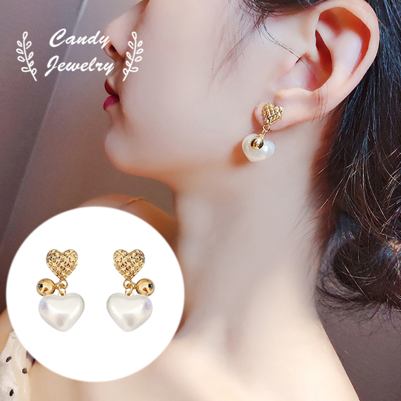 Fashion Wanita Mutiara Pernyataan Telinga Stud Wanita Anting Drop Earrings Perhiasan Aksesoris Perempuan Perhiasan Permen