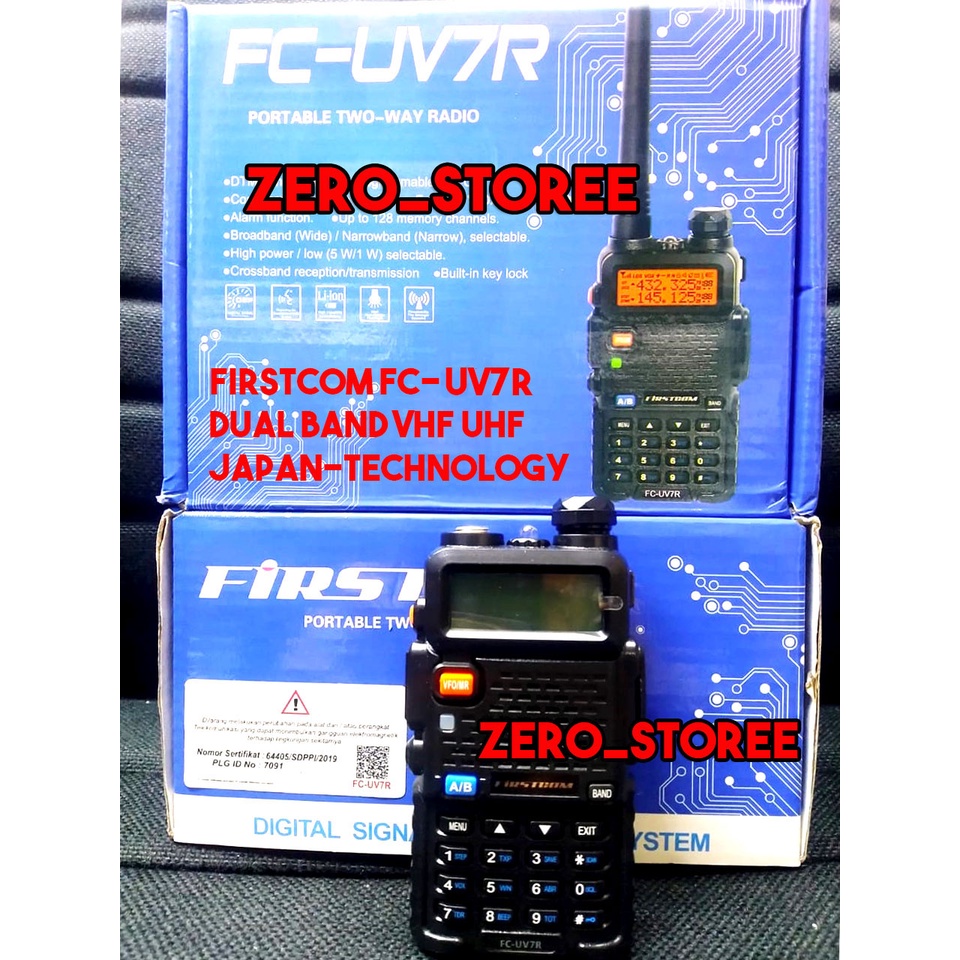 JAPAN TECHNOLOGY Firstcom FC-UV7R DualBand HT Dual Band UV7 FCUV7R FC-UV7 Fristcom UV5 UV5R UV-5 UV-5R Baofeng VHF UHF