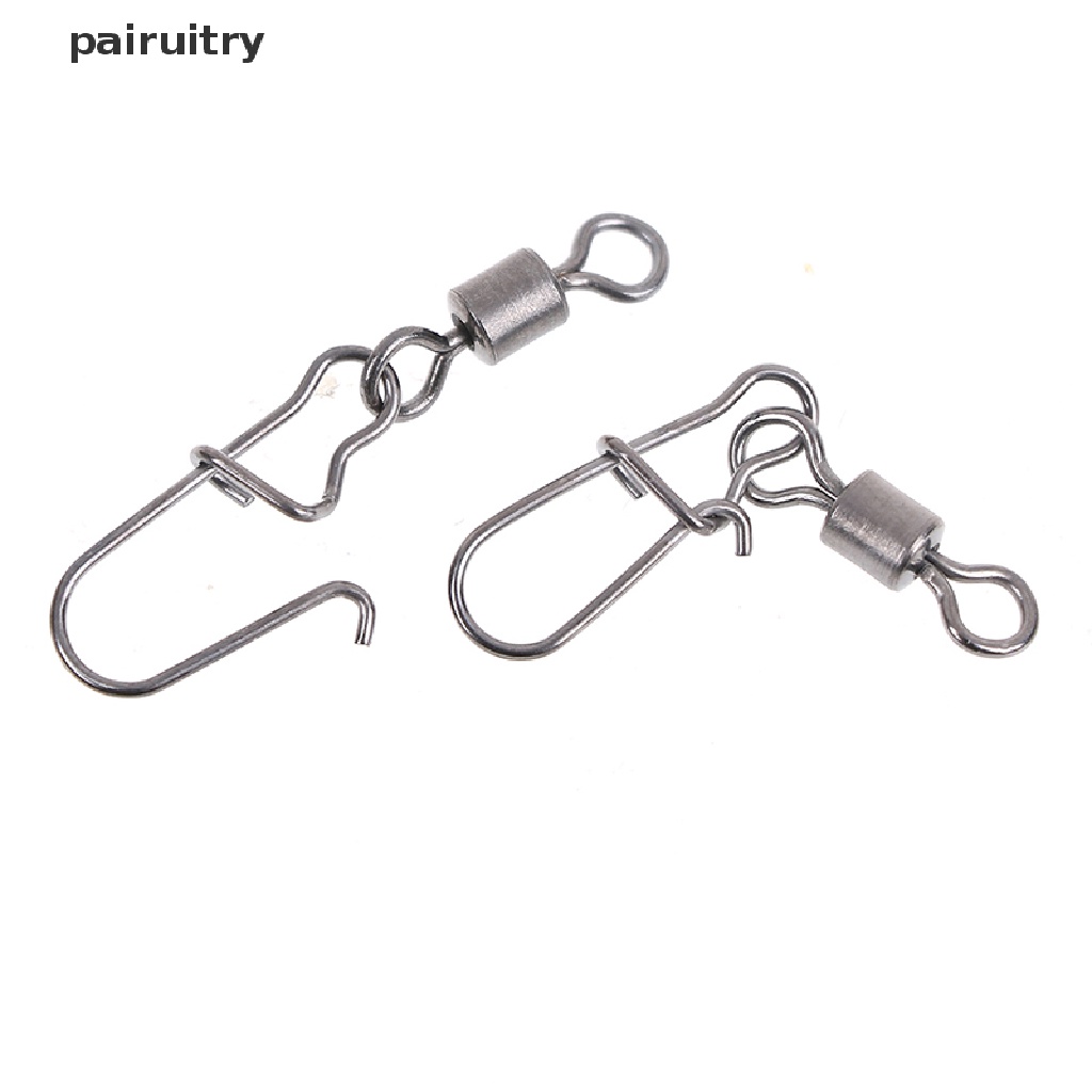 Prt 200Pcs Kilikili Pancing rolling swivel Bahan stainless Steel PRT